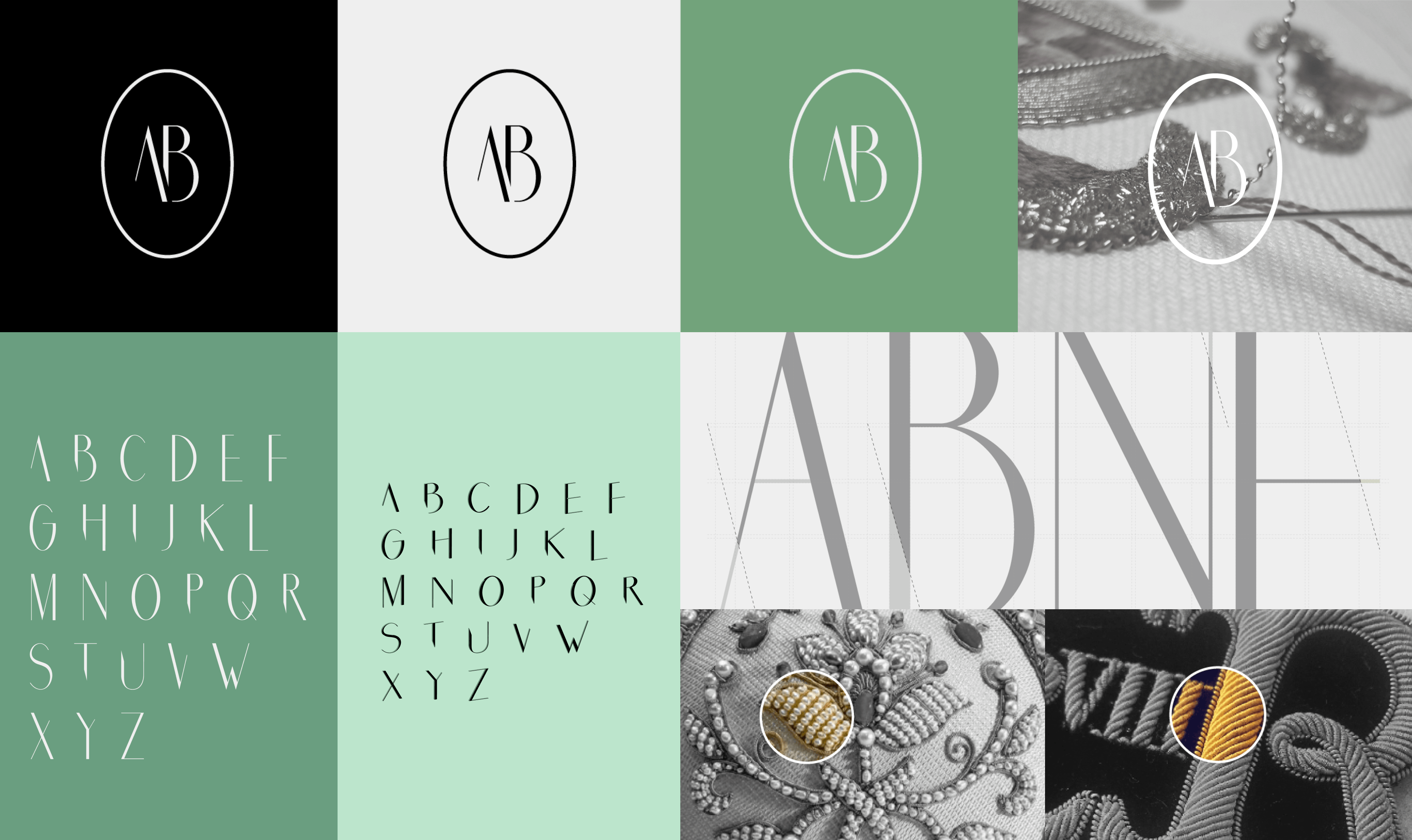 Branding, logo, and identity design work for a London-based fashion brand.