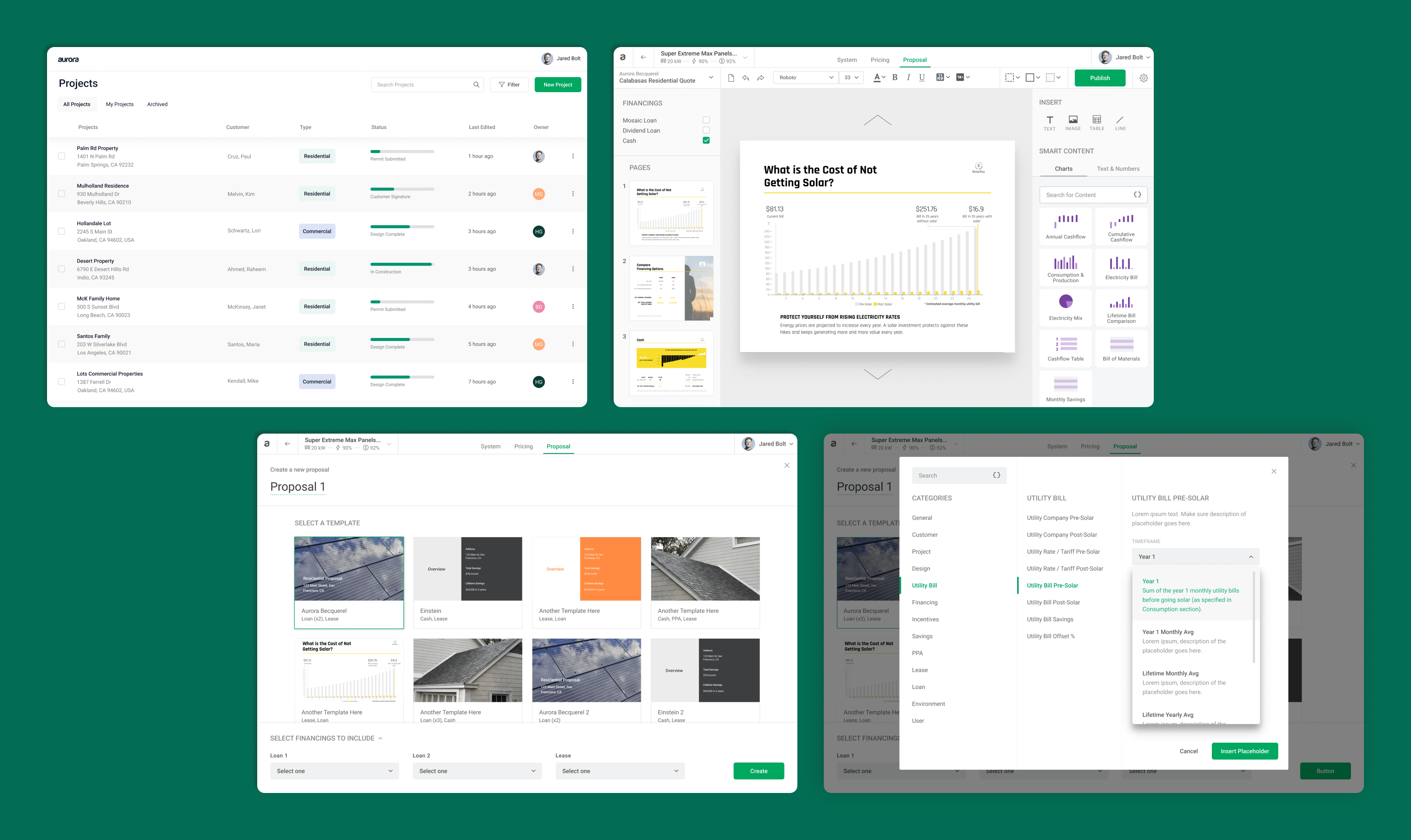 Product design for proposals tool at Aurora