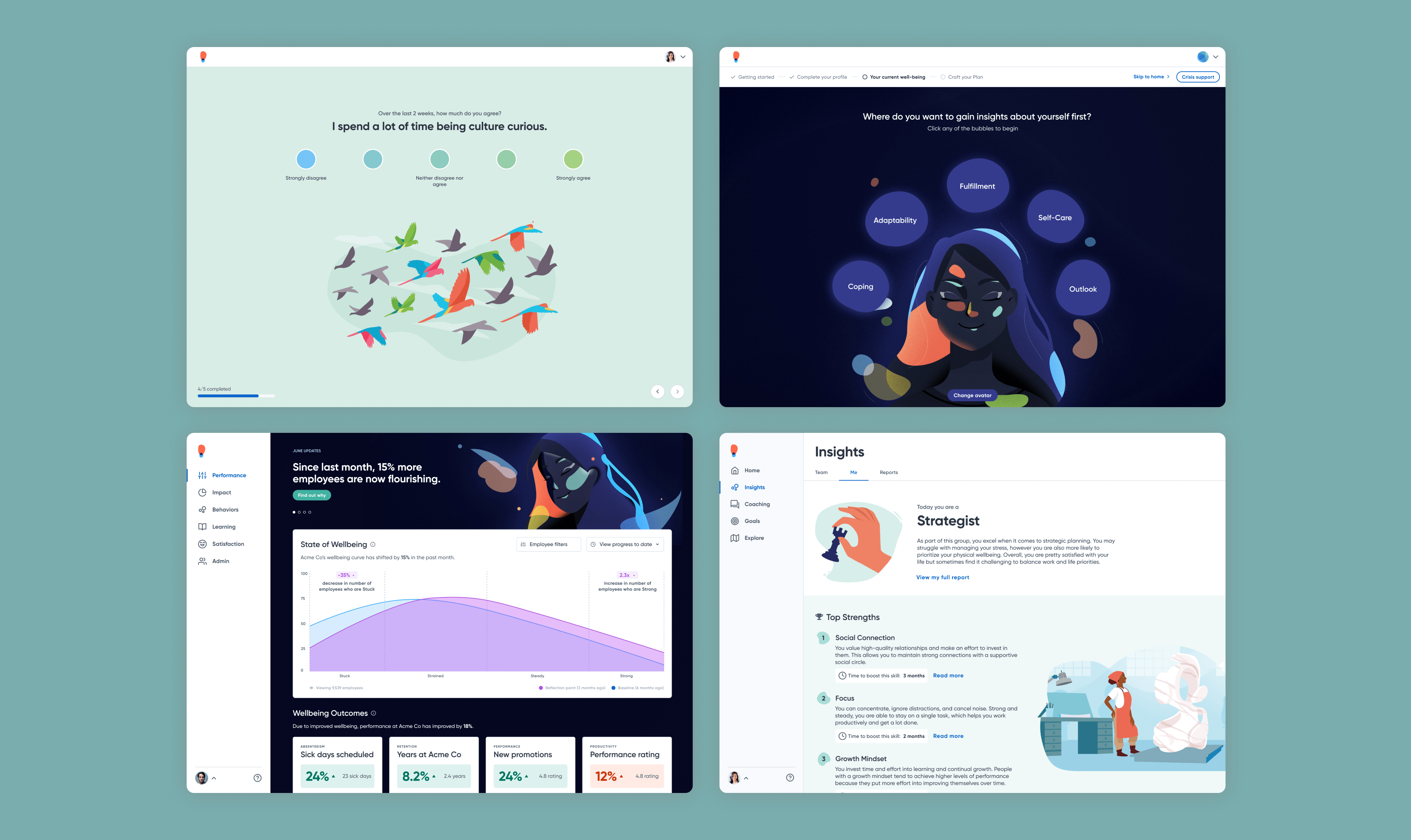 Product design for virtual coaching experience on web for BetterUp