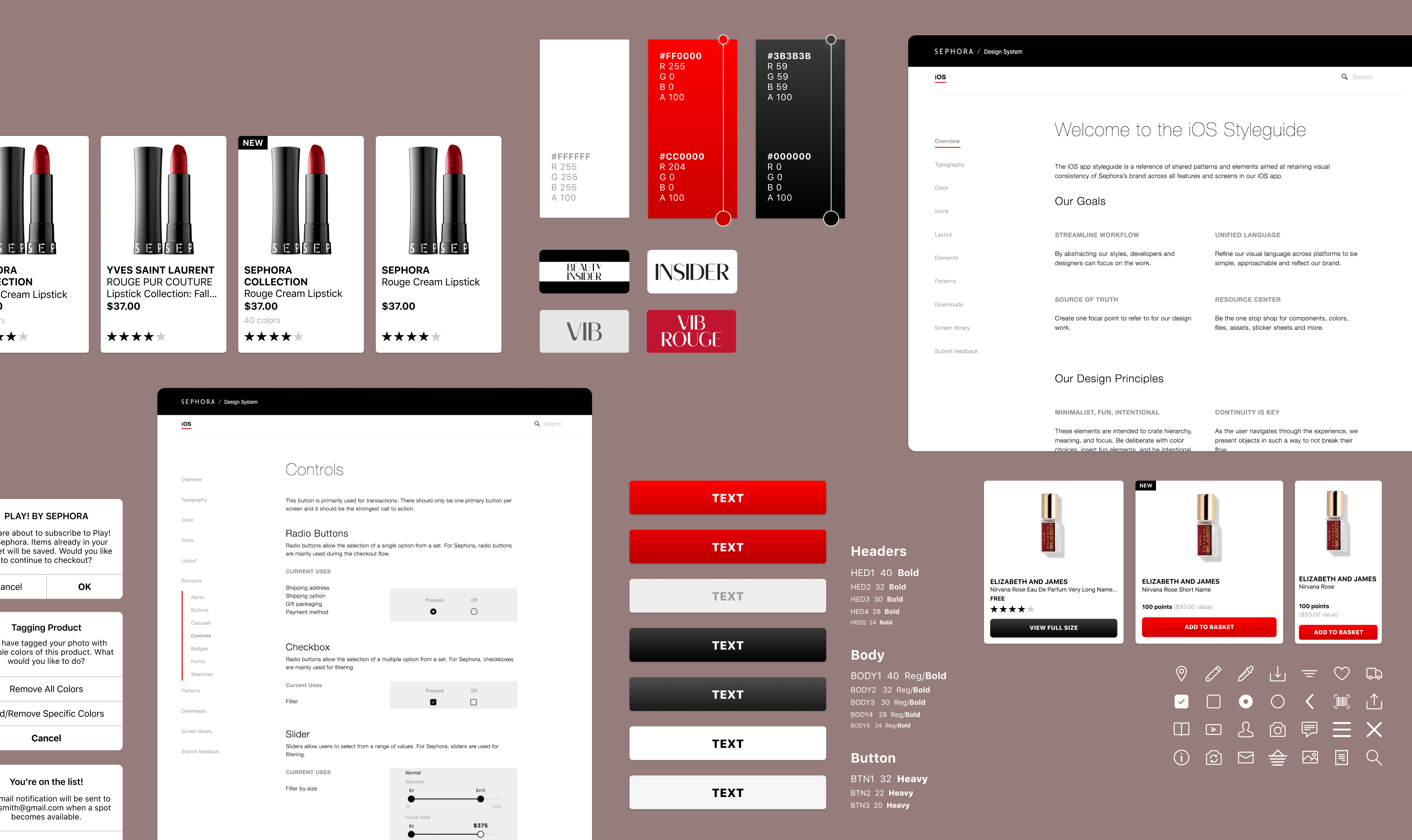 Design system created for Sephora